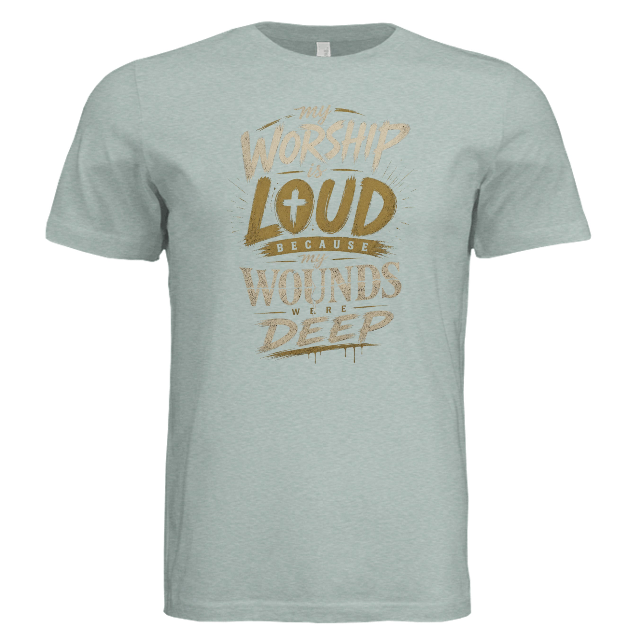 Dusty Blue Triblend - 3413C - FRONT