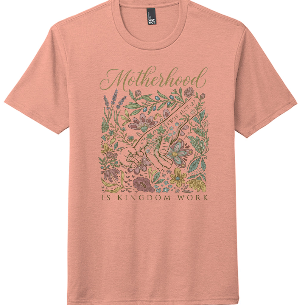Heathered Dusty Peach - DM130 - FRONT