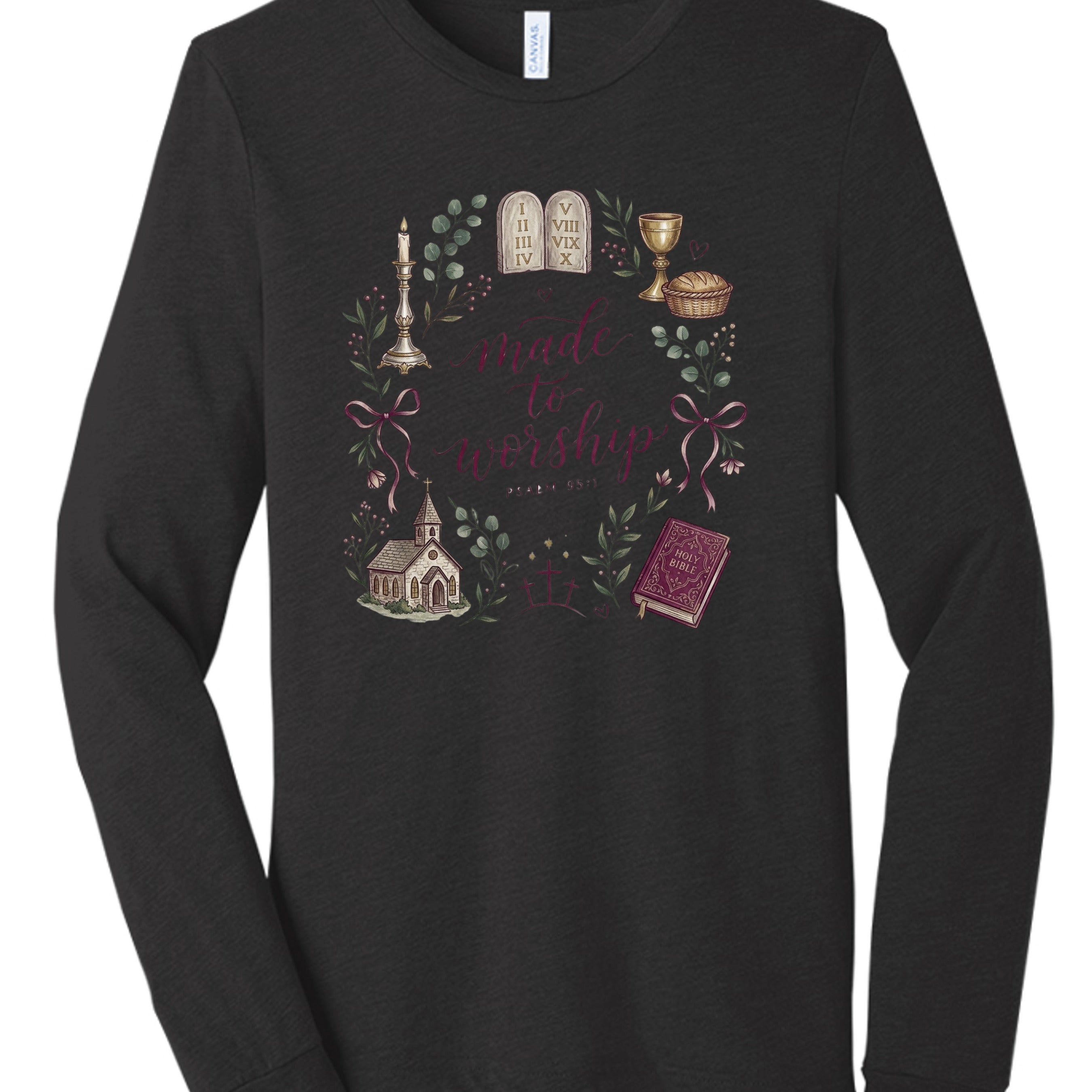 Black Heather Triblend - 3513 - FRONT